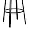 Armen Living Encinitas Outdoor Patio Counter Height Swivel Bar Stool in Aluminum and Wicker with Gray Cushions LCECBAGR26 - alternate 4